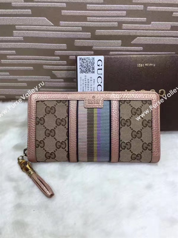 Gucci zipper wallet gold gray bag 6501
