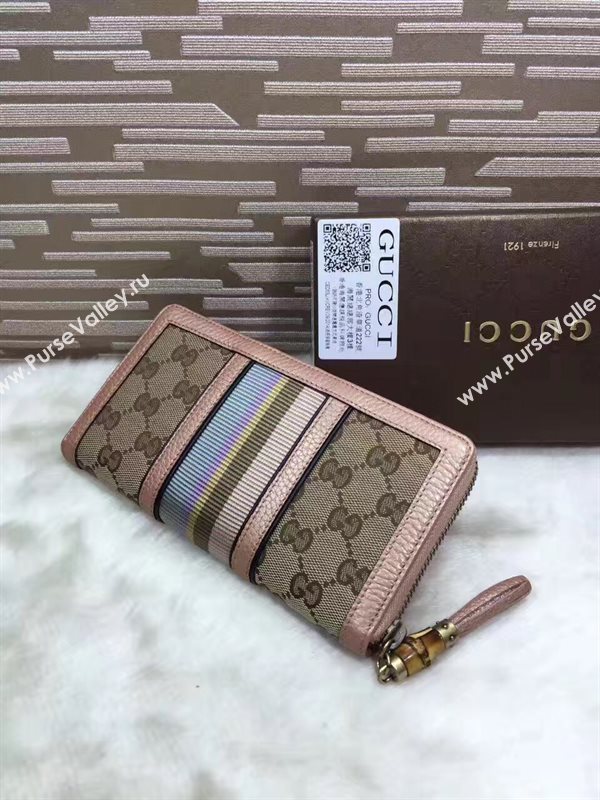 Gucci zipper wallet gold gray bag 6501