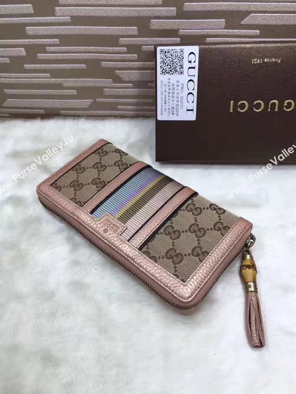 Gucci zipper wallet gold gray bag 6501