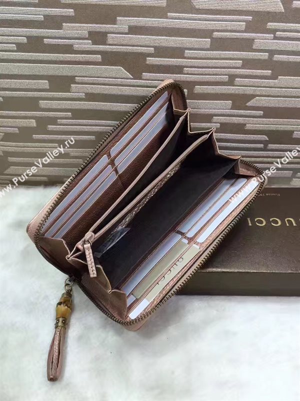 Gucci zipper wallet gold gray bag 6501