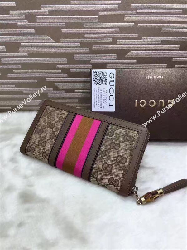 Gucci zipper wallet pink gray bag 6502