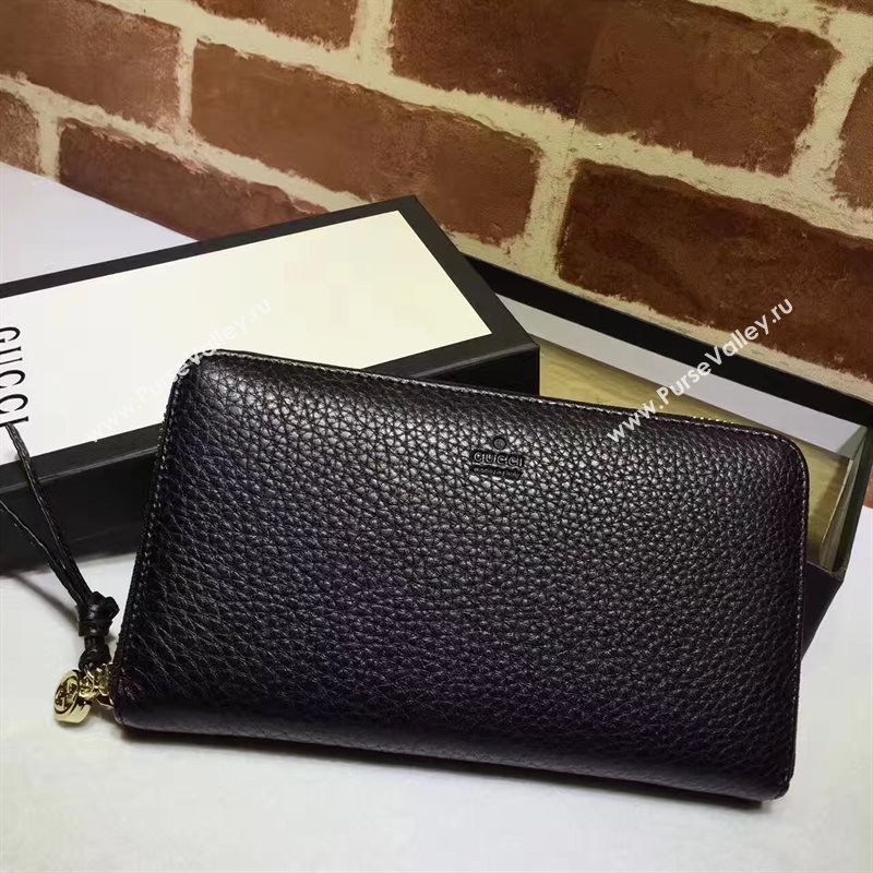 Gucci zipper wallet black bag 6510