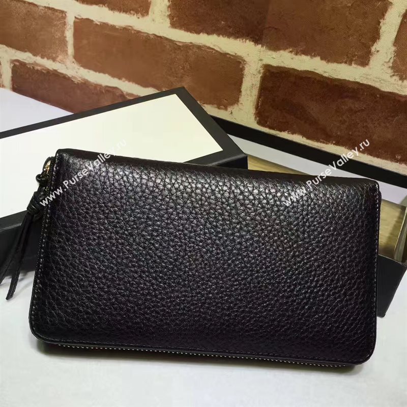 Gucci zipper wallet black bag 6510