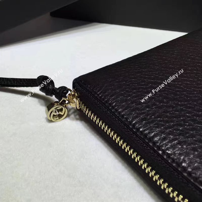 Gucci zipper wallet black bag 6510