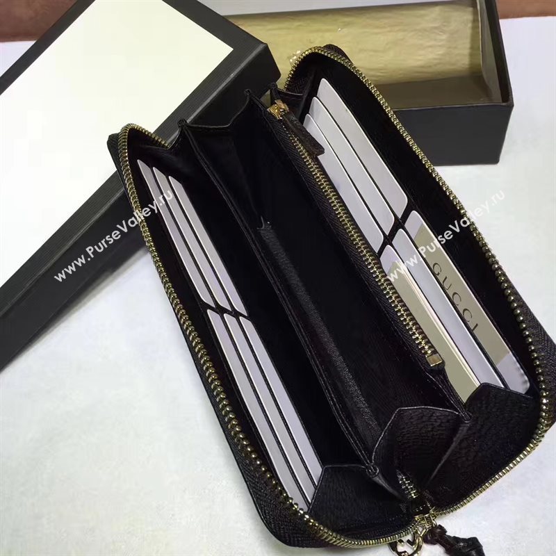 Gucci zipper wallet black bag 6510