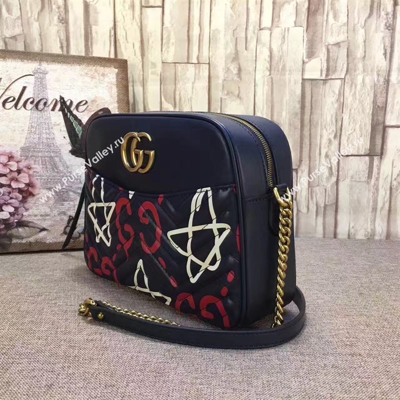 Gucci GG shoulder black red v bag 6517