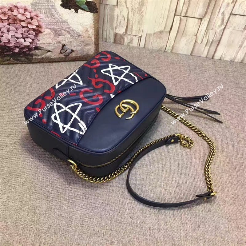 Gucci GG shoulder black red v bag 6517