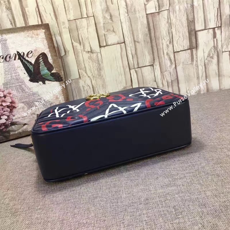 Gucci GG shoulder black red v bag 6517