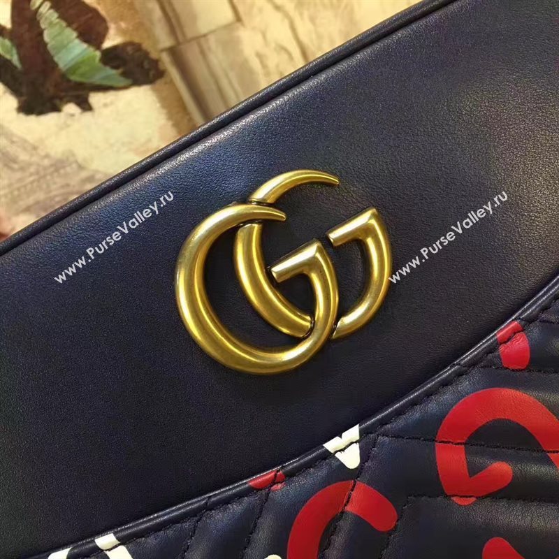 Gucci GG shoulder black red v bag 6517