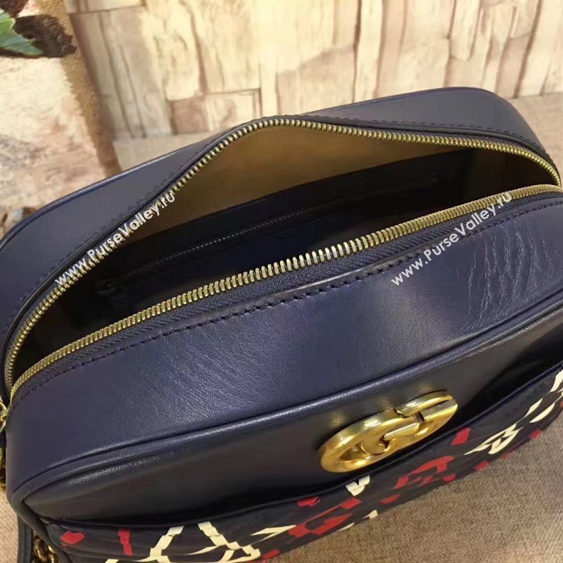 Gucci GG shoulder black red v bag 6517