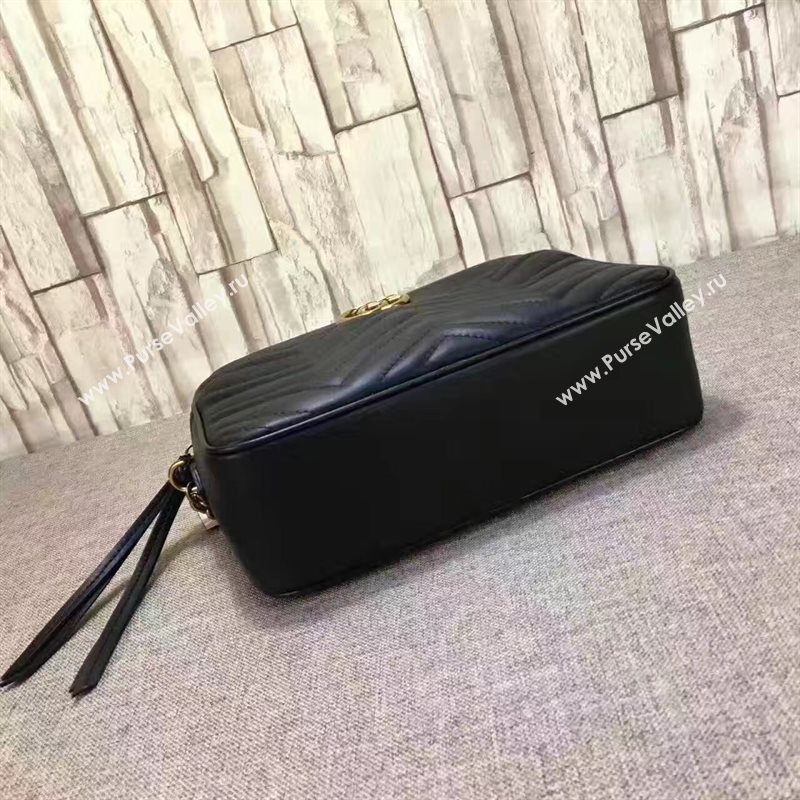 Gucci GG black shoulder zipper bag 6518