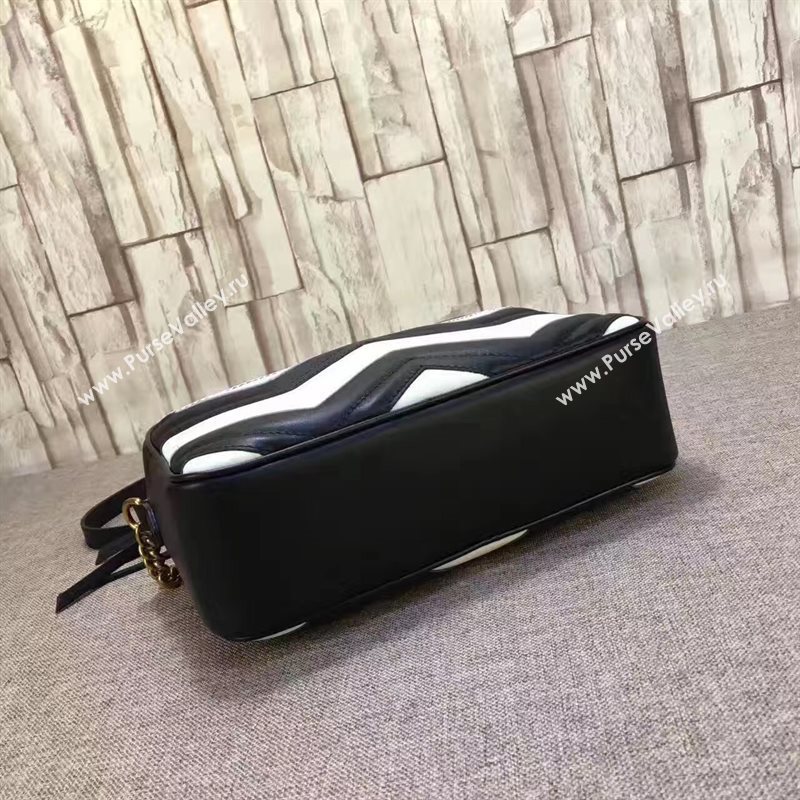 Gucci GG shoulder black cream with bag 6519