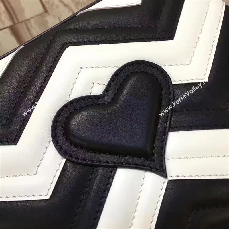 Gucci GG shoulder black cream with bag 6519