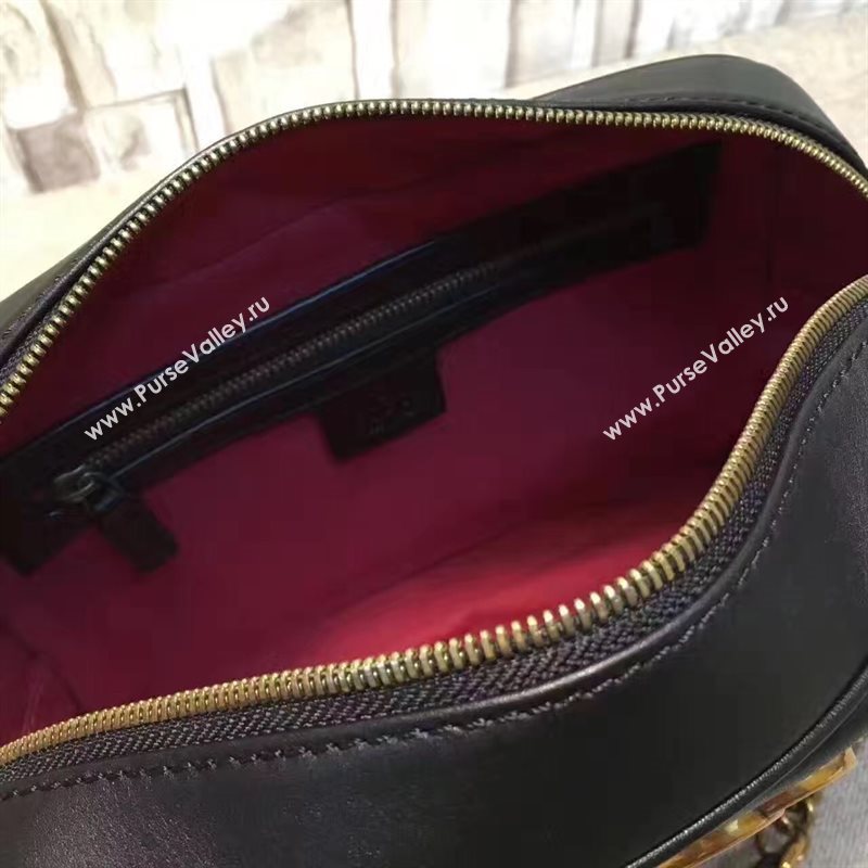 Gucci GG shoulder black cream with bag 6519