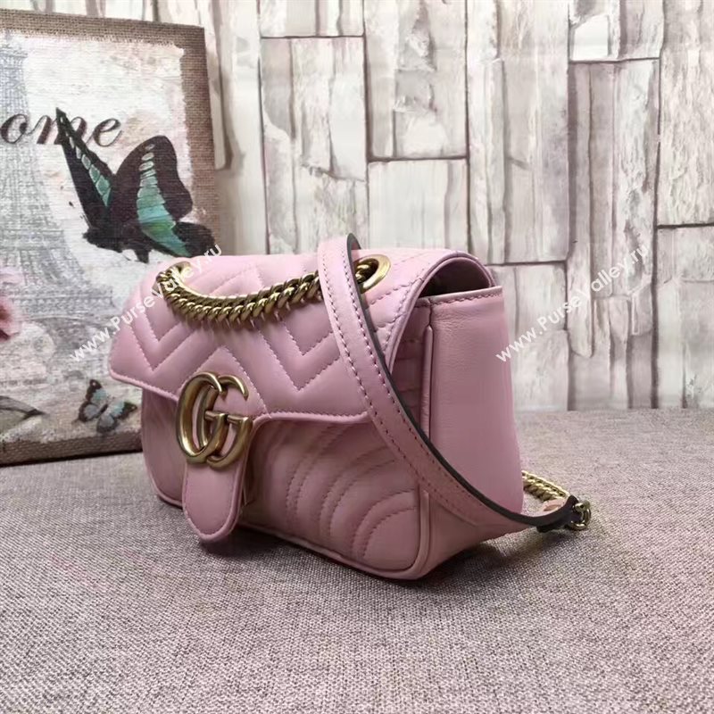 Gucci mini pink shoulder GG bag 6521