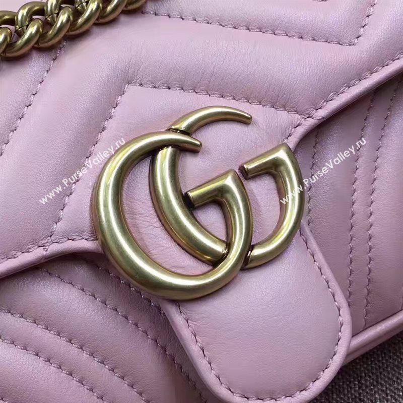 Gucci mini pink shoulder GG bag 6521