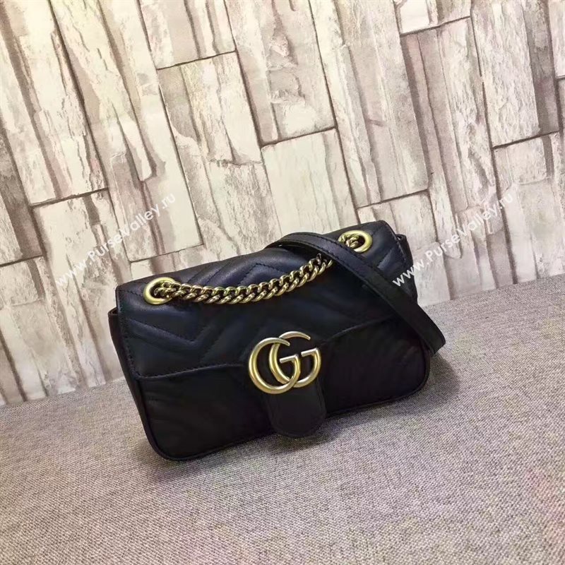 Gucci mini black shoulder GG bag 6523