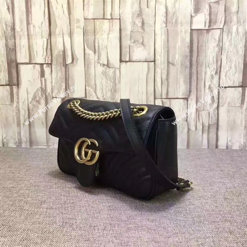 Gucci mini black shoulder GG bag 6523