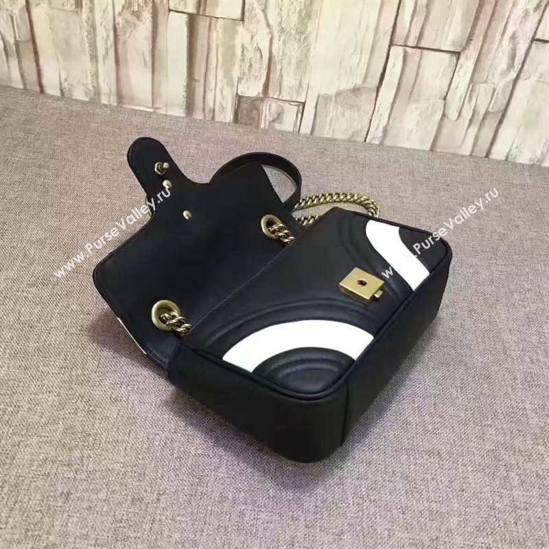 Gucci mini GG black with shoulder cream bag 6524