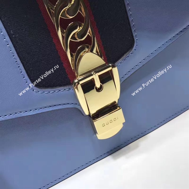 Gucci Sylvie light shoulder blue bag 6528