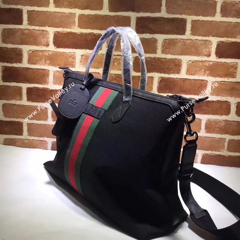 Gucci large canvas shoulder tote black bag 6531