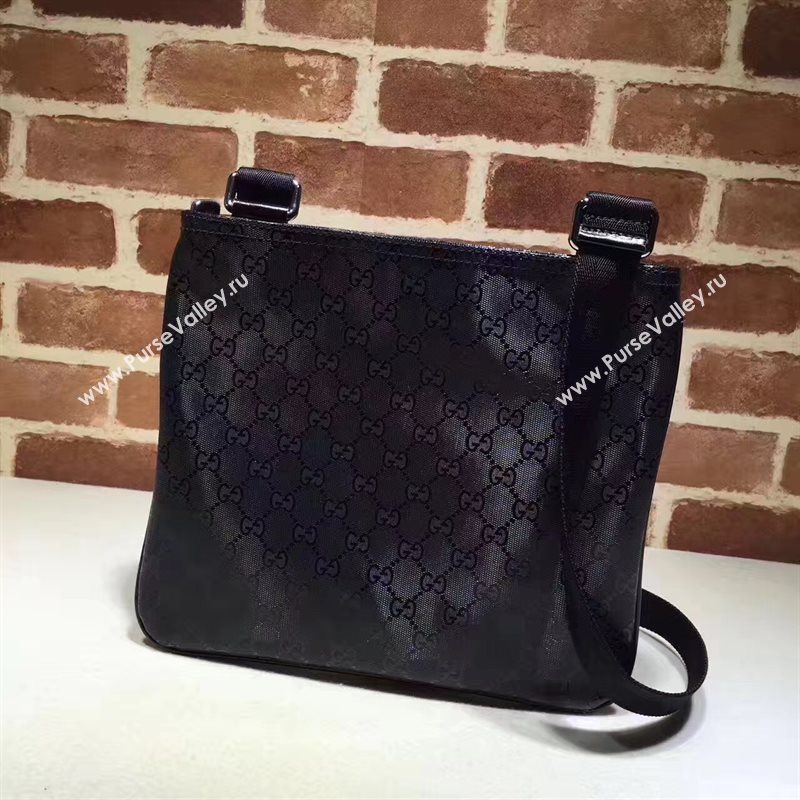 Gucci small black GG shoulder canvas bag 6532