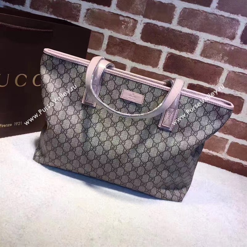 Gucci GG gray v pink shoulder tote bag 6535