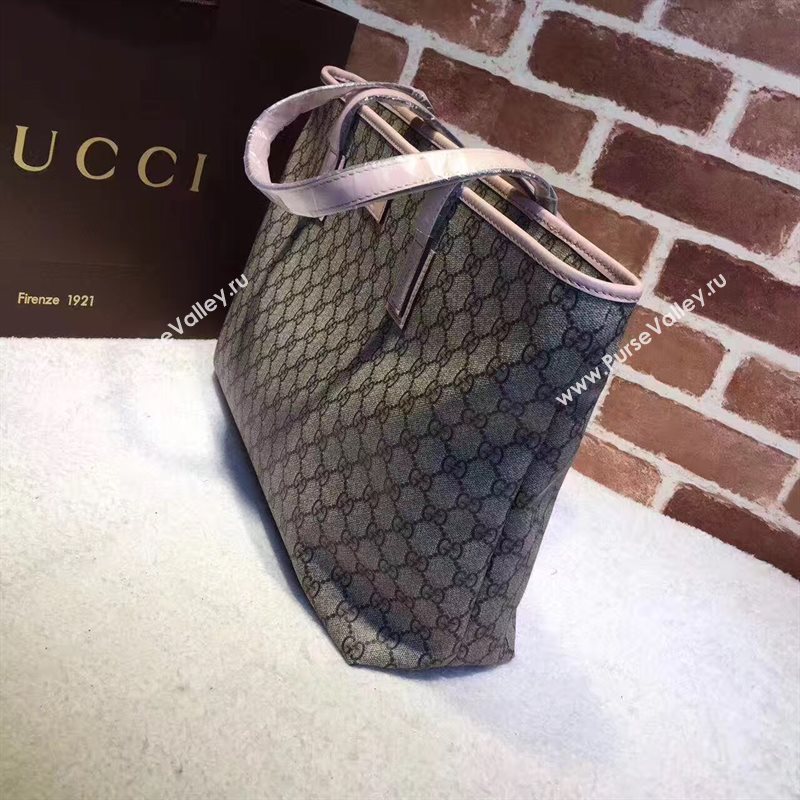 Gucci GG gray v pink shoulder tote bag 6535