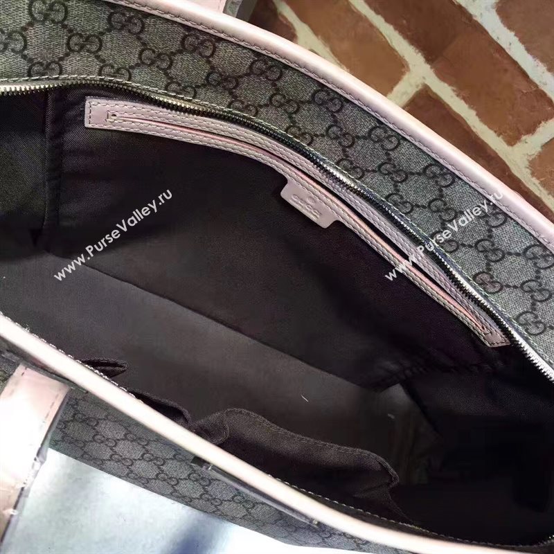 Gucci GG gray v pink shoulder tote bag 6535