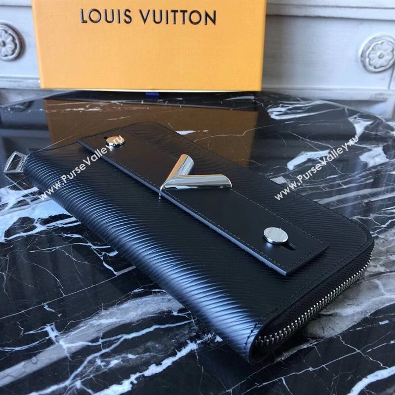 LV Louis Vuitton M62522 Twist Zippy Wallet Epi Leather Essential V Handbag Bag Black 6640