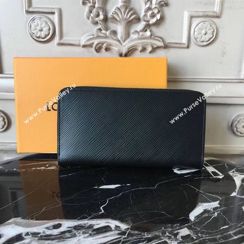 LV Louis Vuitton M62522 Twist Zippy Wallet Epi Leather Essential V Handbag Bag Black 6640