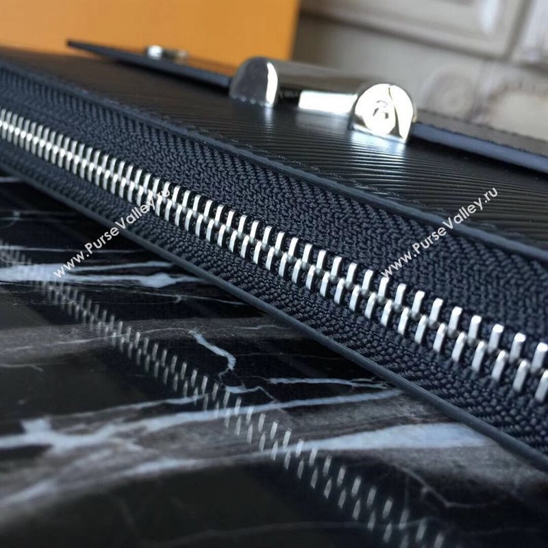 LV Louis Vuitton M62522 Twist Zippy Wallet Epi Leather Essential V Handbag Bag Black 6640