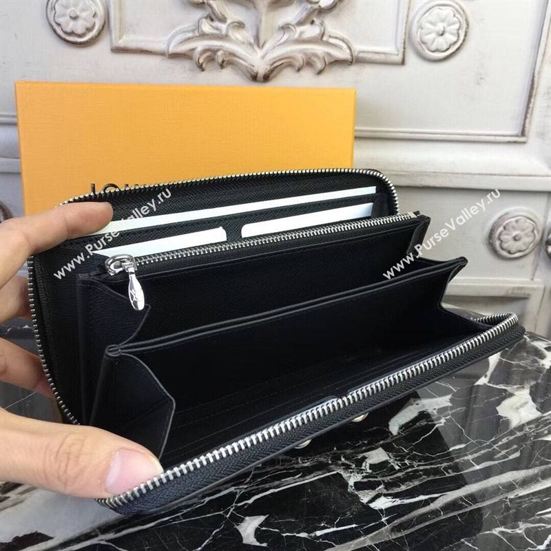 LV Louis Vuitton M62522 Twist Zippy Wallet Epi Leather Essential V Handbag Bag Black 6640
