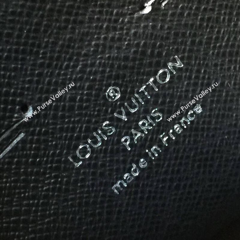 Men LV Louis Vuitton Damier Kasai Clutch Handbag N41664 Leather Bag Gray 6653