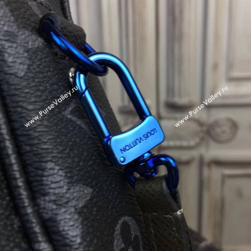 LV Men Louis Vuitton Monogram Zipper Shoulder Bag M42632 Messenger Handbag Black 6656