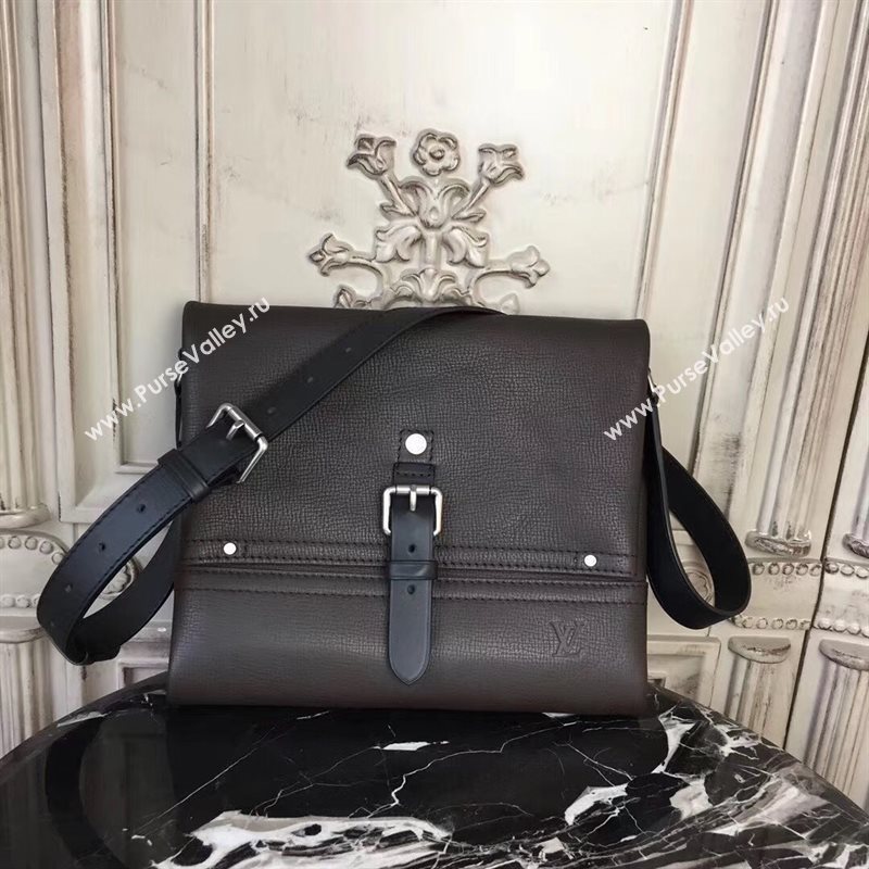 LV Men Louis Vuitton Canyon Messenger Bag M54963 Real Leather Handbag Brown 6659