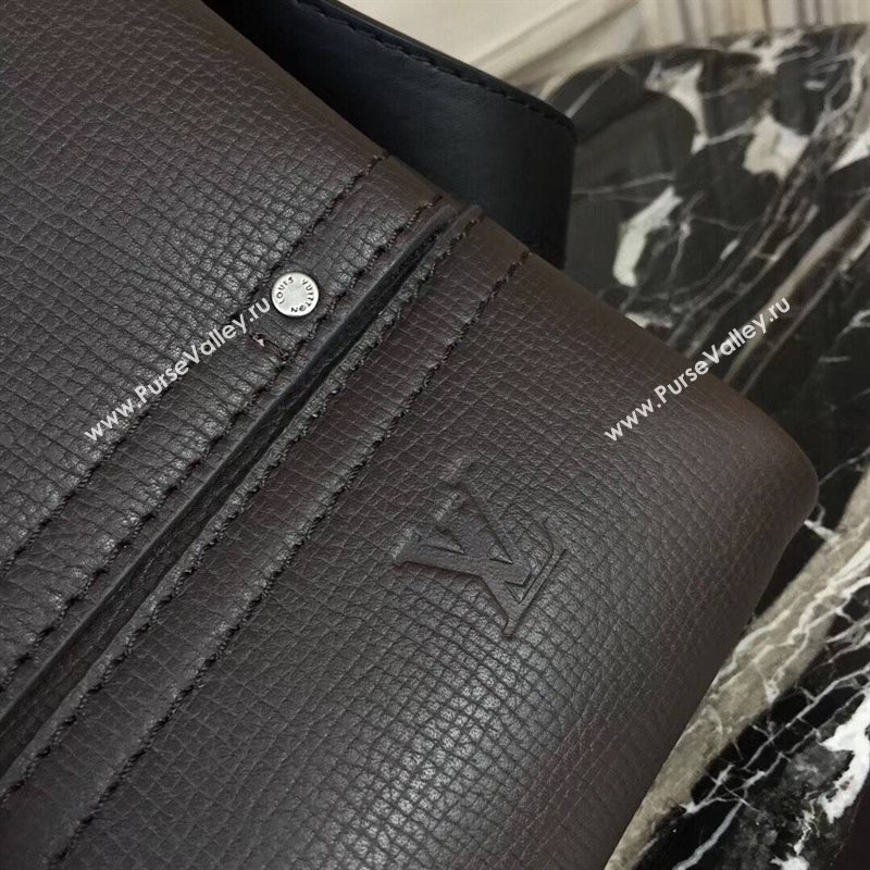 LV Men Louis Vuitton Canyon Messenger Bag M54963 Real Leather Handbag Brown 6659