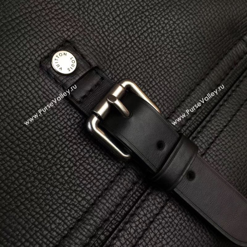 LV Men Louis Vuitton M54963 Canyon Messenger Bag Real Leather Handbag Black 6660