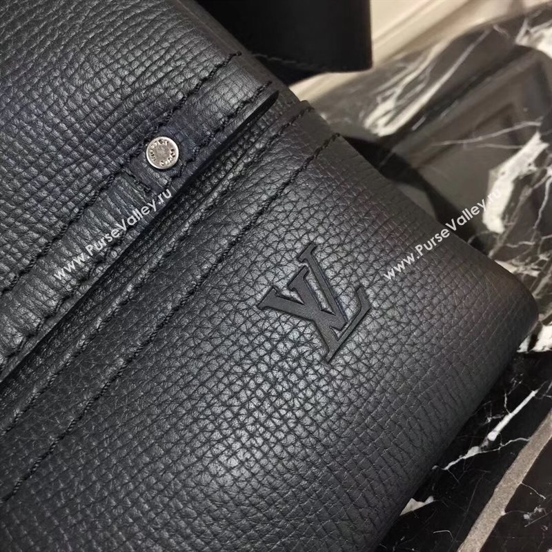 LV Men Louis Vuitton M54963 Canyon Messenger Bag Real Leather Handbag Black 6660