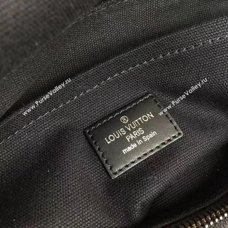 LV Men Louis Vuitton M54963 Canyon Messenger Bag Real Leather Handbag Black 6660