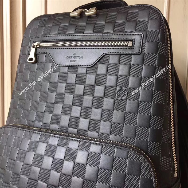 LV Men Louis Vuitton N41043 Avenue Backpack Bag Damier Infini Leather Handbag Black 6661
