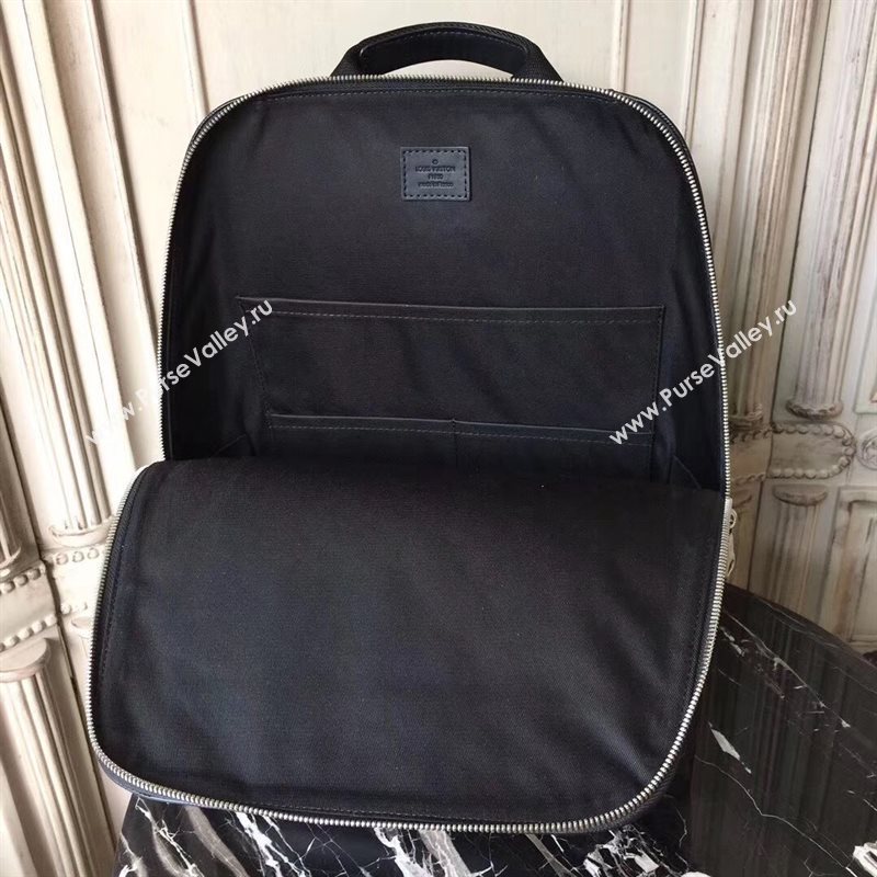 LV Men Louis Vuitton N41043 Avenue Backpack Bag Damier Infini Leather Handbag Black 6661