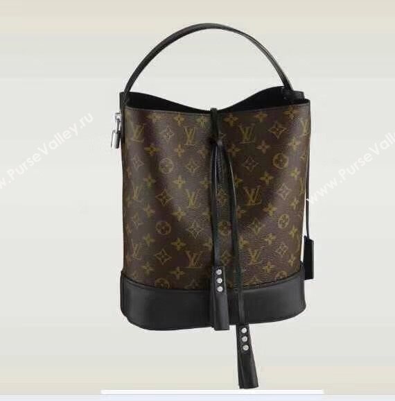 LV Louis Vuitton M94545 Monogram Idole GM Bag Leather Handbag Black 6663