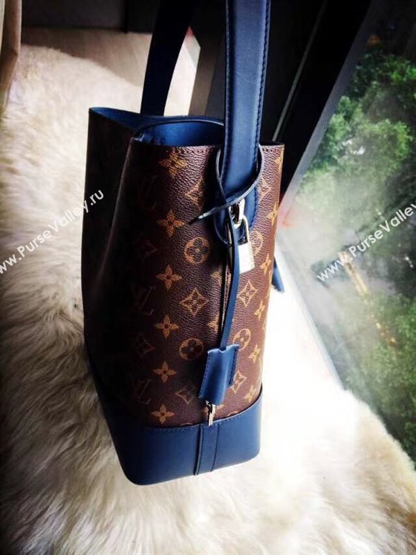 LV Louis Vuitton M94541 Monogram Idole GM Bag Leather Handbag Blue 6664