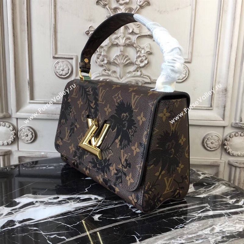 LV Louis Vuitton M53498 Monogram Twist Bag Handbag Brown 6666