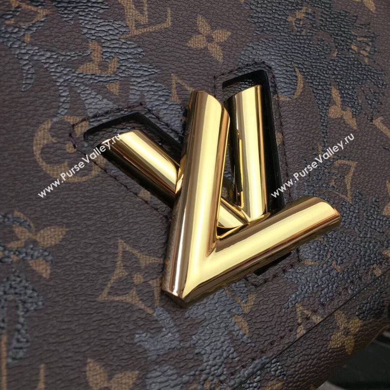 LV Louis Vuitton M53498 Monogram Twist Bag Handbag Brown 6666