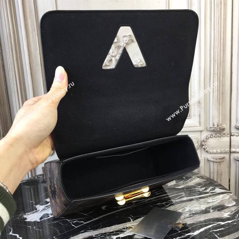 LV Louis Vuitton M53498 Monogram Twist Bag Handbag Brown 6666