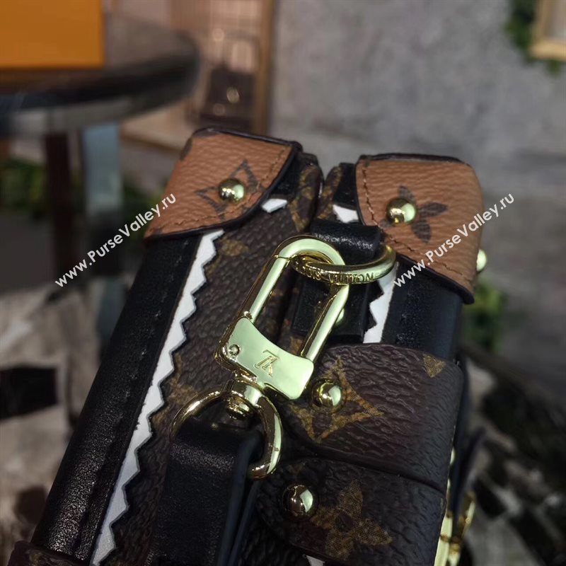 M44216 LV Louis Vuitton Petite Malle Box Bag Monogram Handbag Brown 6667