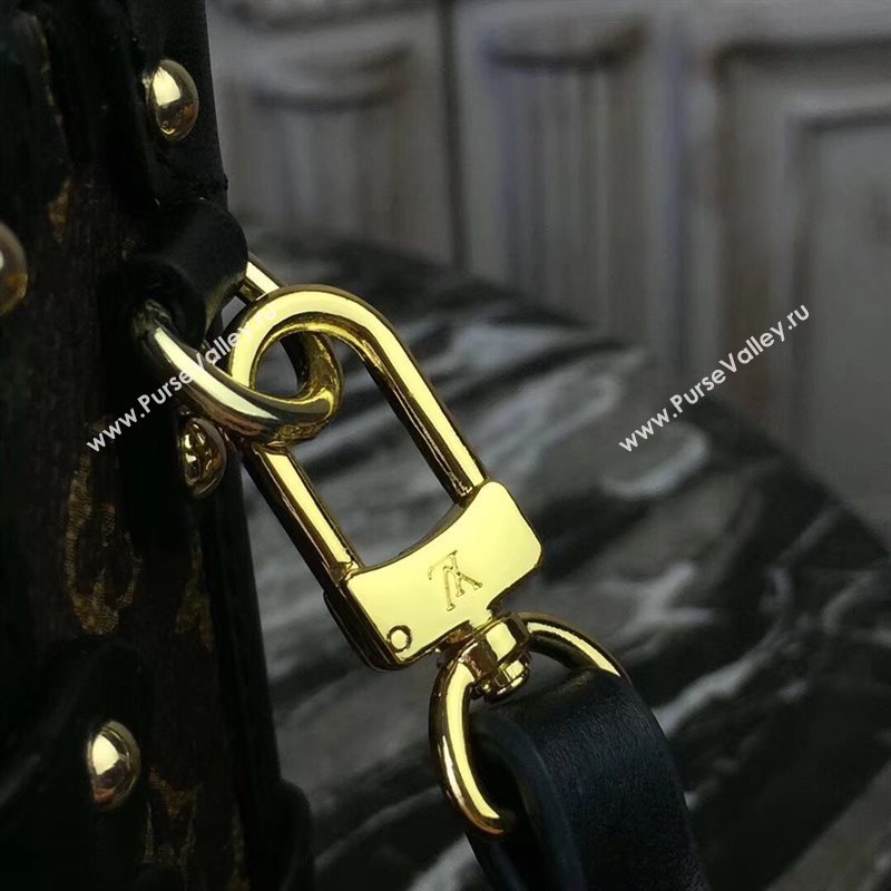 M43498 LV Louis Vuitton Petite Malle Box Bag Monogram Handbag Blue Eye 6670