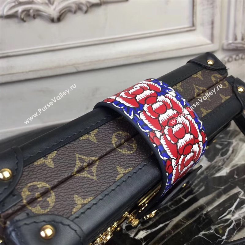 M43544 LV Louis Vuitton Petite Malle Box Bag Monogram Handbag Brown 6671